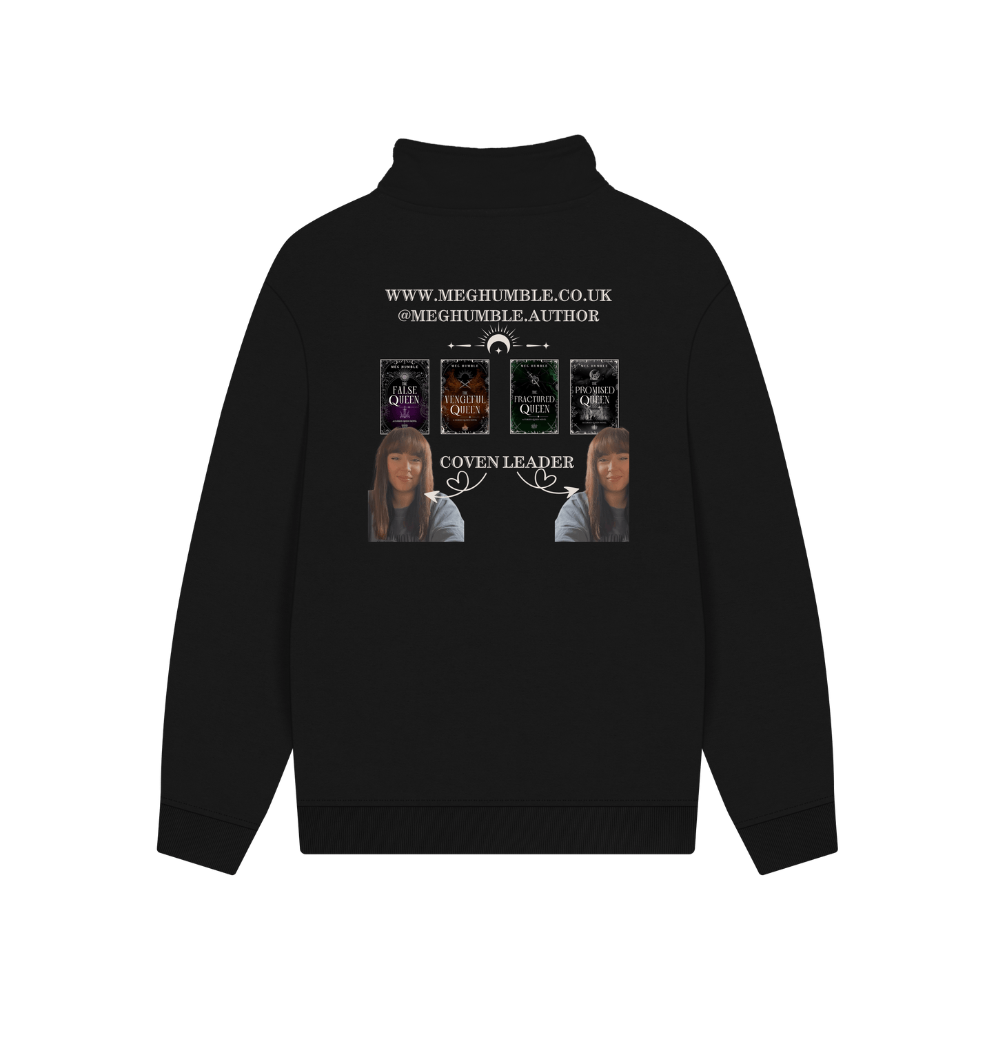 Black Printed Sweater Back