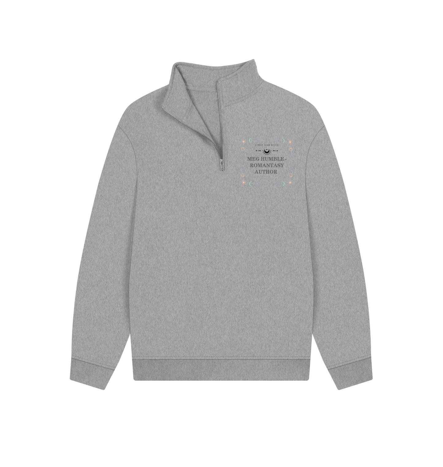 Athletic Grey Printed Sweater Front