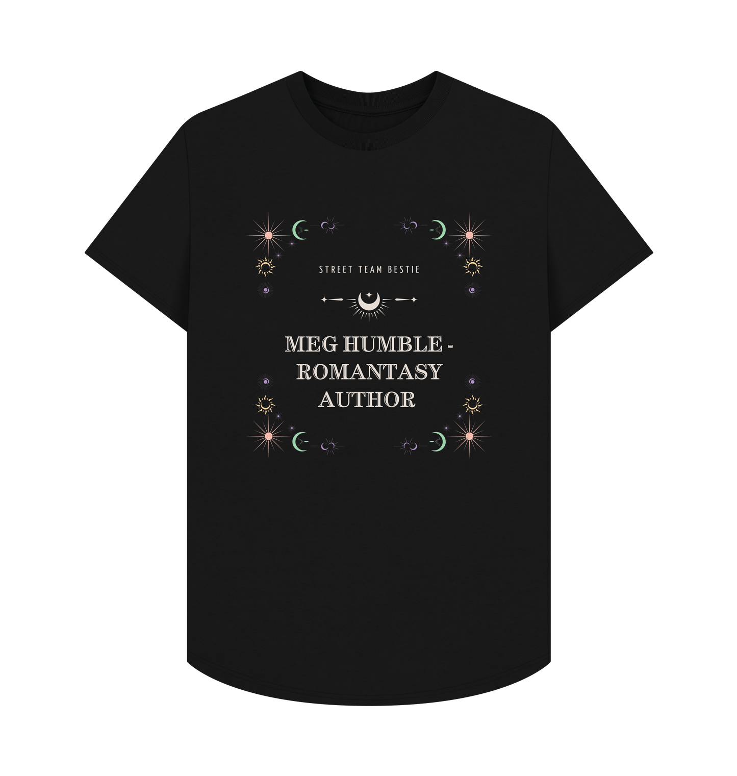 Black Printed T-shirt Front