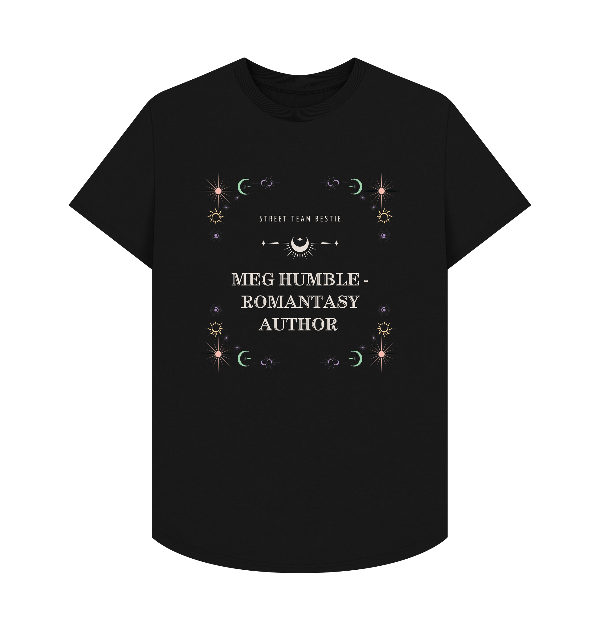 Black Printed T-shirt Front