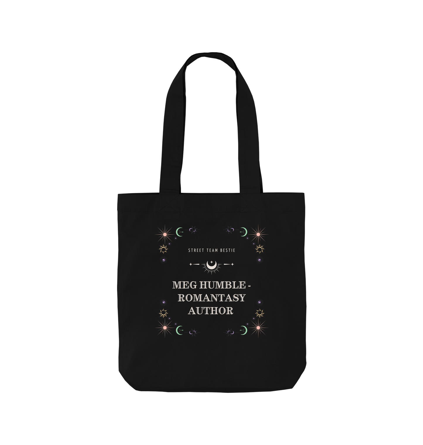 Black Printed Bag Front