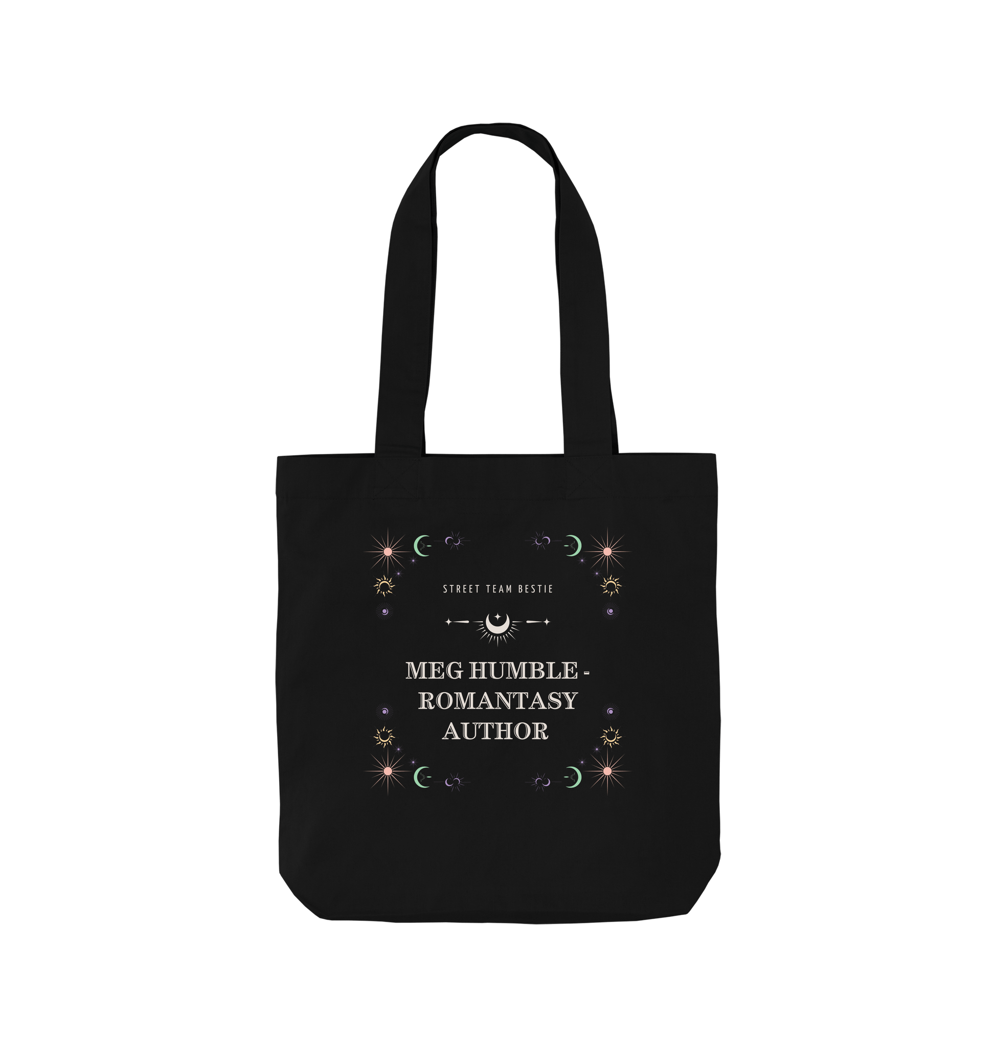 Black Printed Bag Front