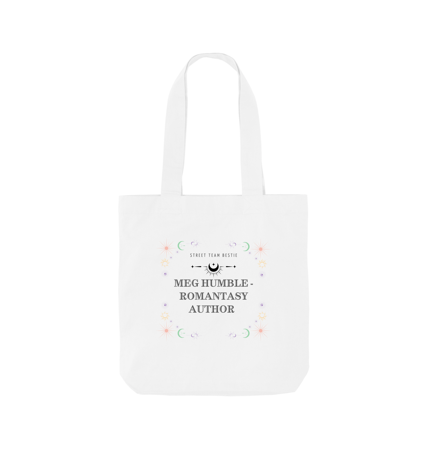 White Printed Bag Front