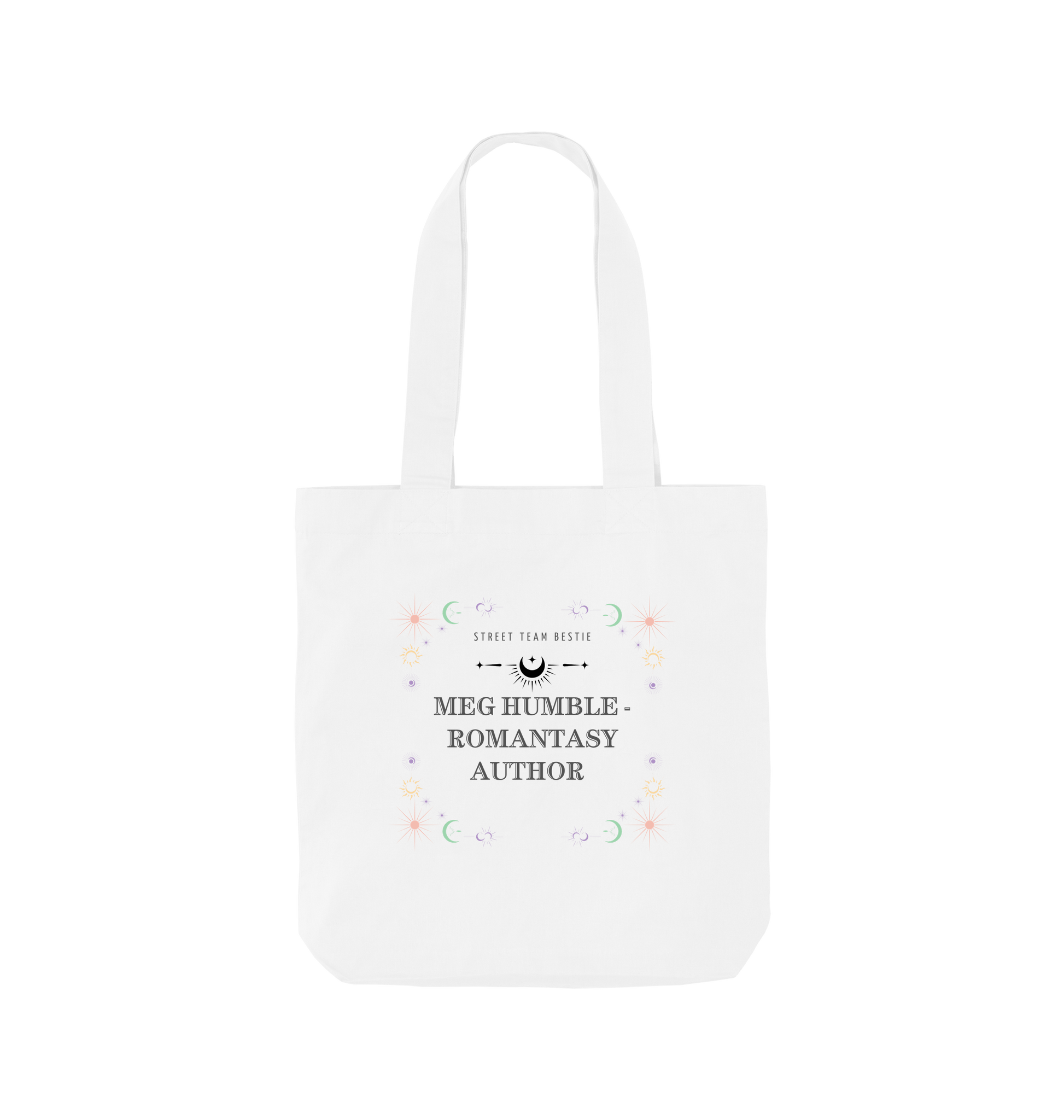 White Printed Bag Front