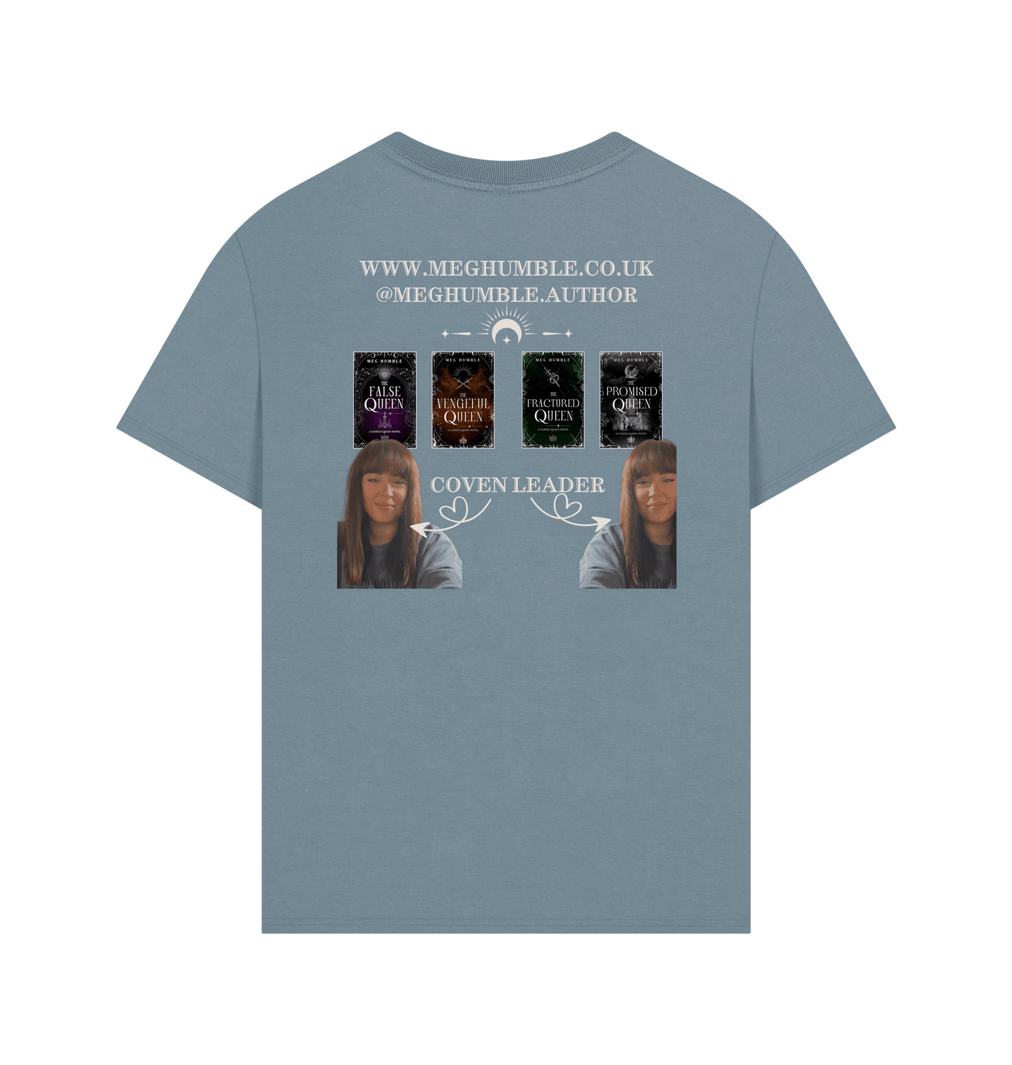 Stone Blue Printed T-shirt Back