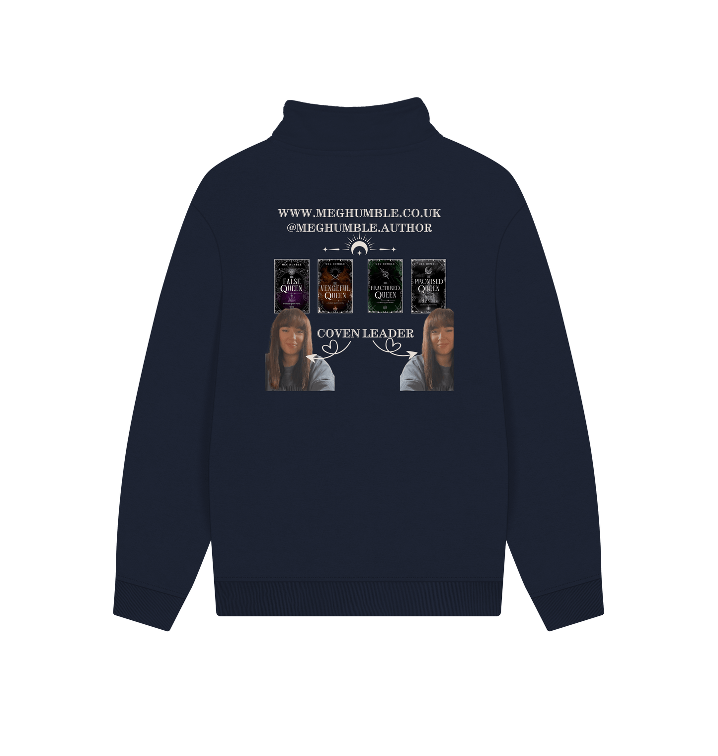 Navy Printed Sweater Back