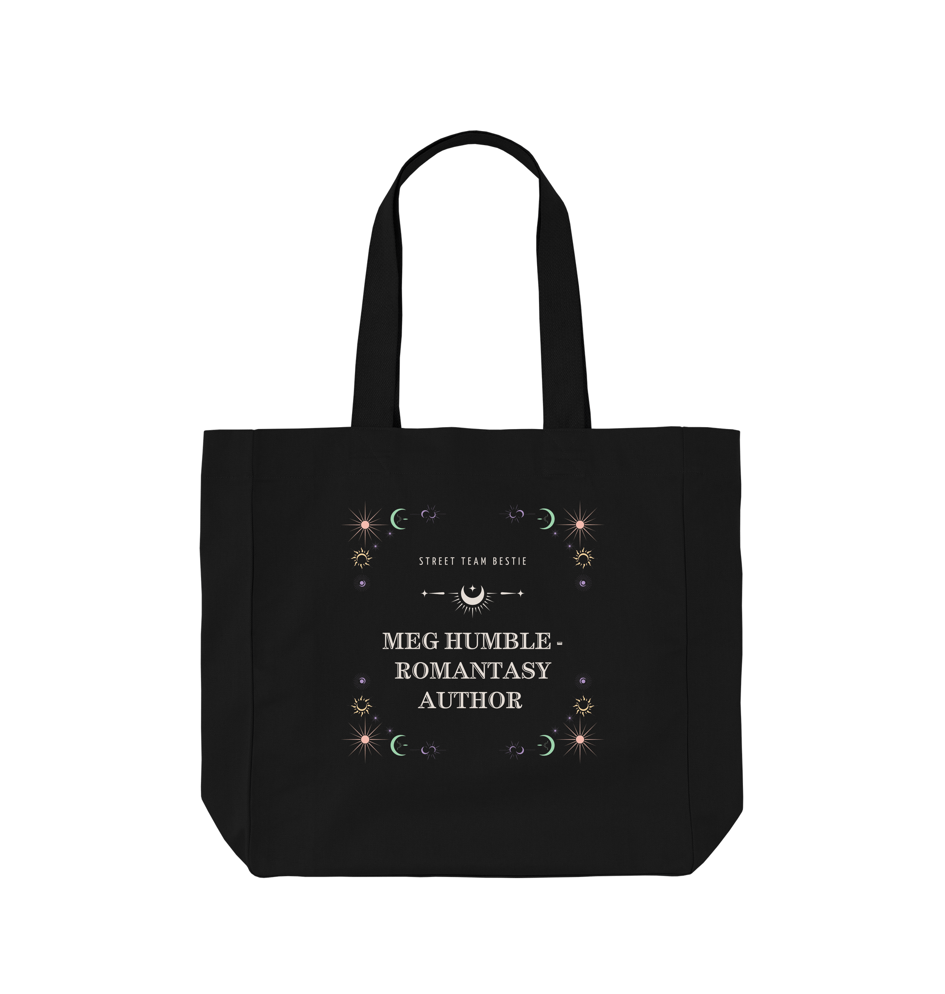 Black Printed Bag Front