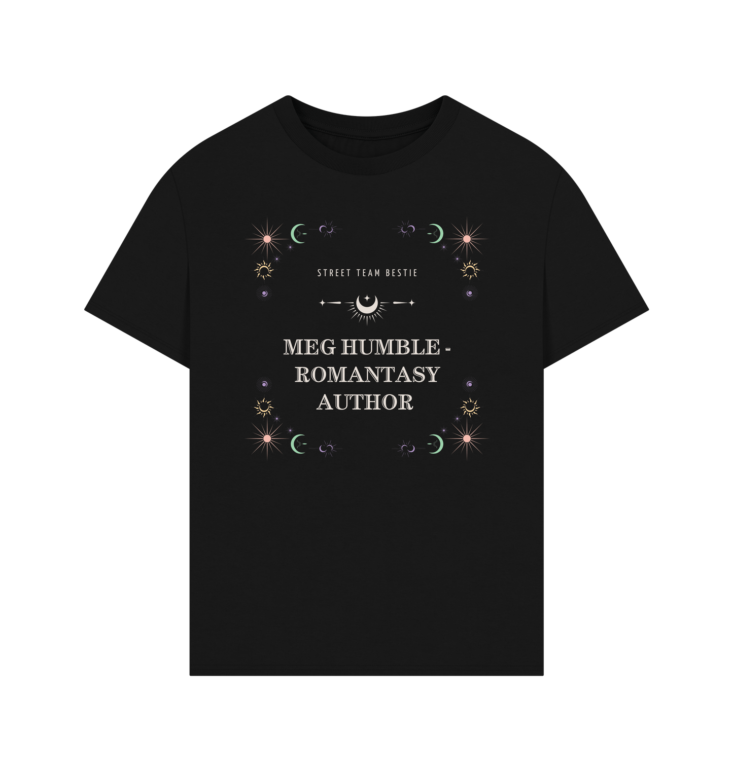 Black Printed T-shirt Front