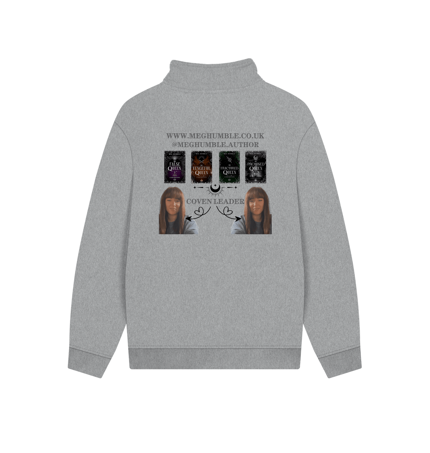 Athletic Grey Printed Sweater Back