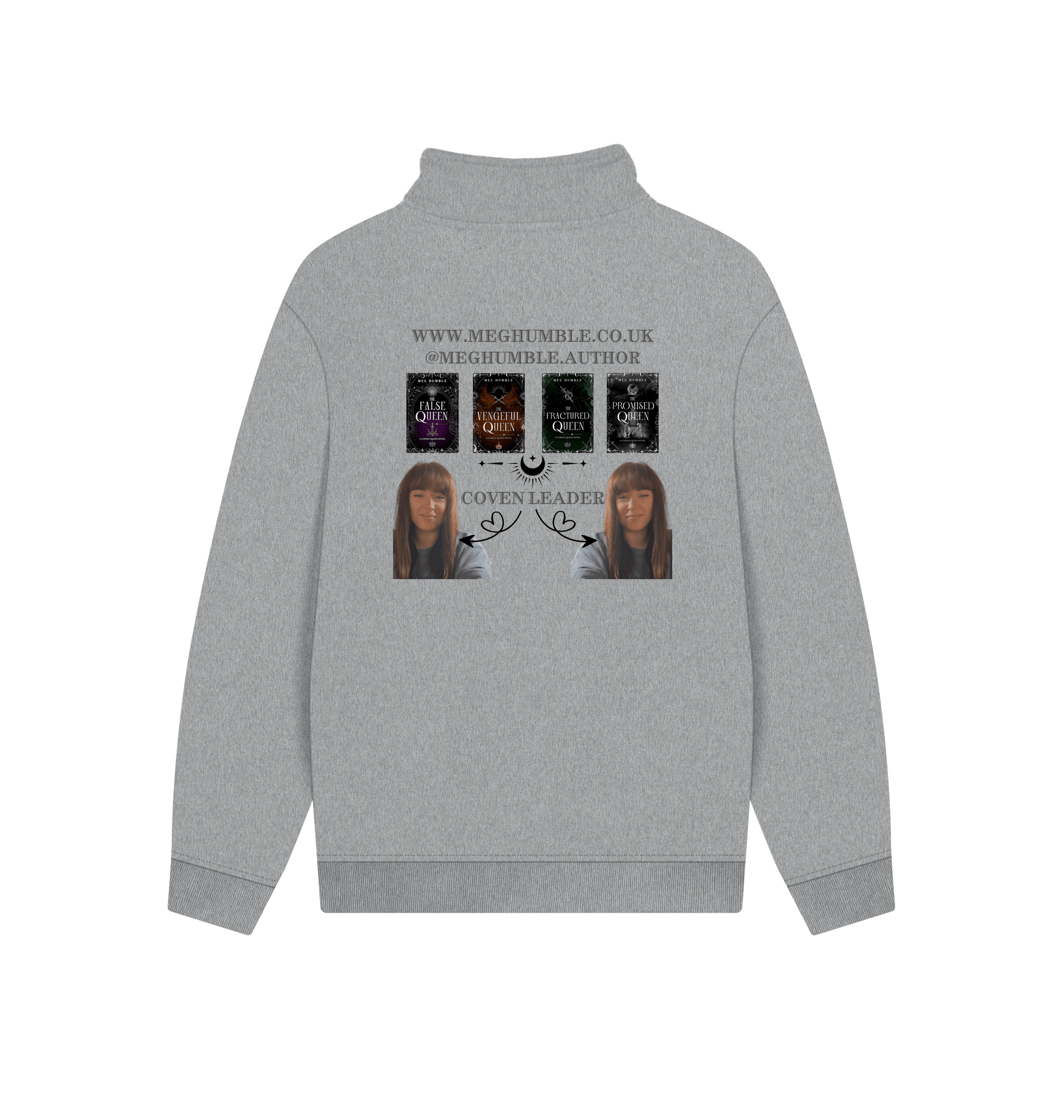 Athletic Grey Printed Sweater Back